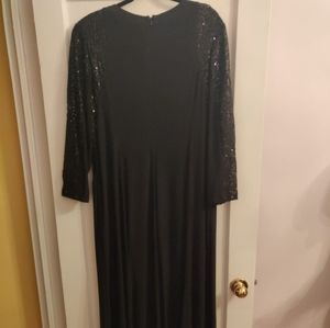 Black sequin beaded gown